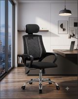 Erqonomik ofis kreslosu Qara rəngli, müasir dizaynlı ofis kreslosu iş — Goods