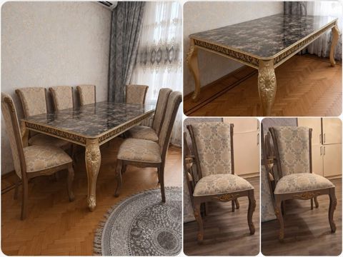 Mermer teksturali acilan masa desti. 530azn. ideal veziyyetde cox — Bakı