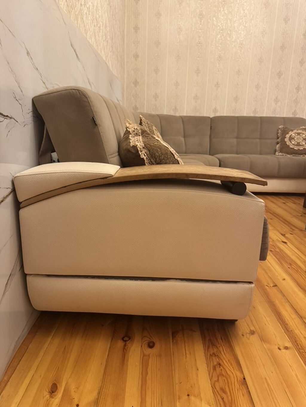 Qonaq otağı üçün L formalı yumşaq künc divanı. Dizaynı müasir üslubda — Mebel, Bakı (2)