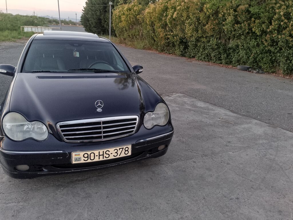 Mercedes-Benz C-Class C200 (W203) - Kuzov: sedan, tünd mavi/qara rəng — Avto, Ucar (2)