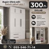 Düz dolab, Yataq otağı üçün, Paltar üçün, Açılan, 3 qapılı — Мебель