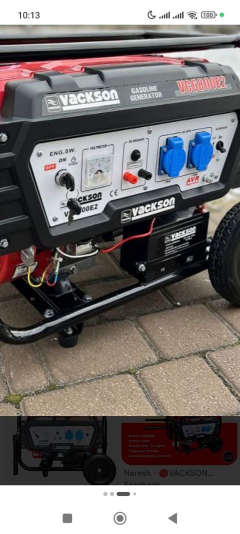 Vackson VC6800E2 benzinli generator - Model: VC6800E2 - Gərginlik — Mehdiabad
