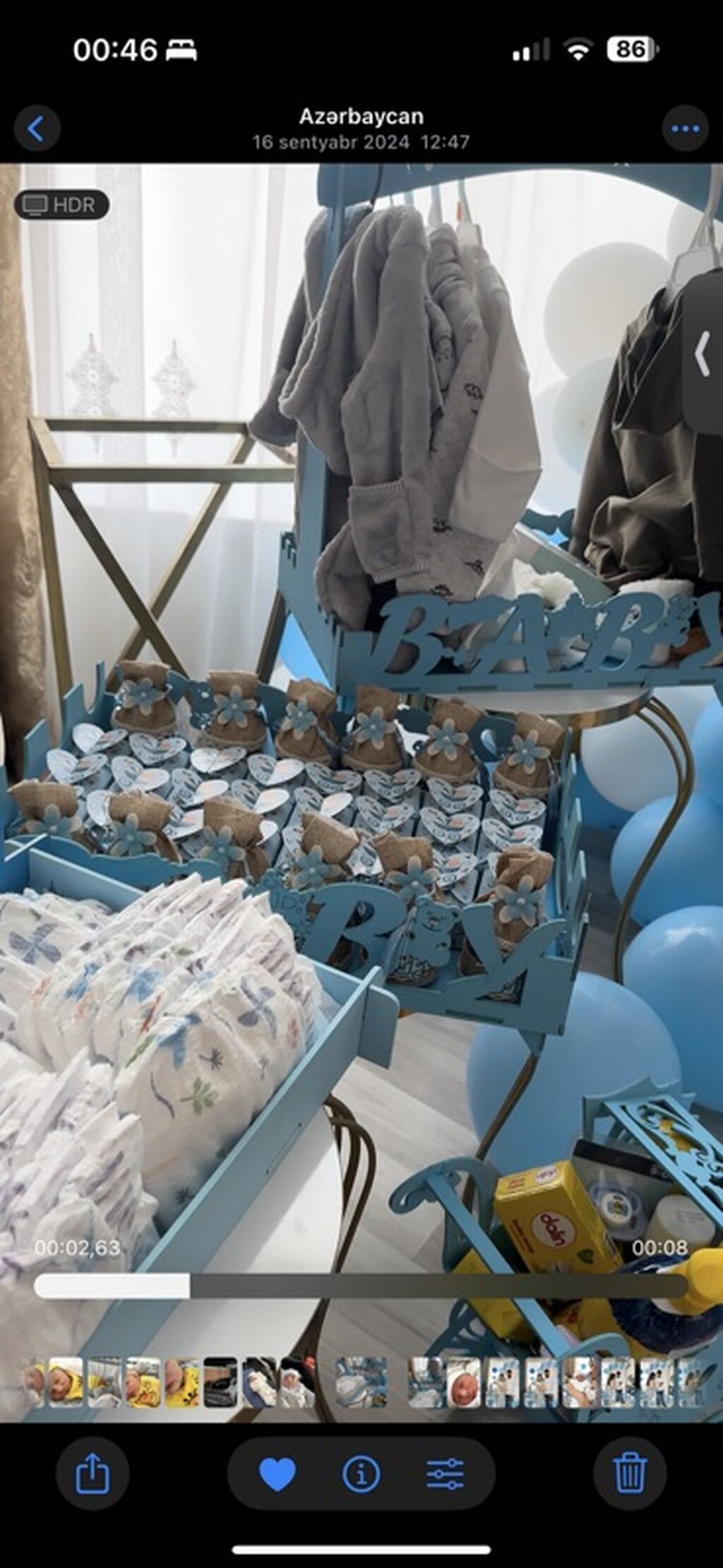 Mavi temalı “Baby Boy” dekor və aksesuar seti - Körpə — Xidmətlər, Masazır (4)