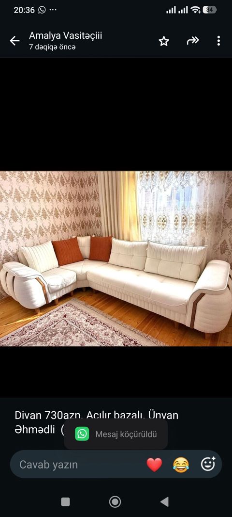 Divan 730azn. Açılır bazalı. Ünvan Əhmədli (6802) aml — Bakı