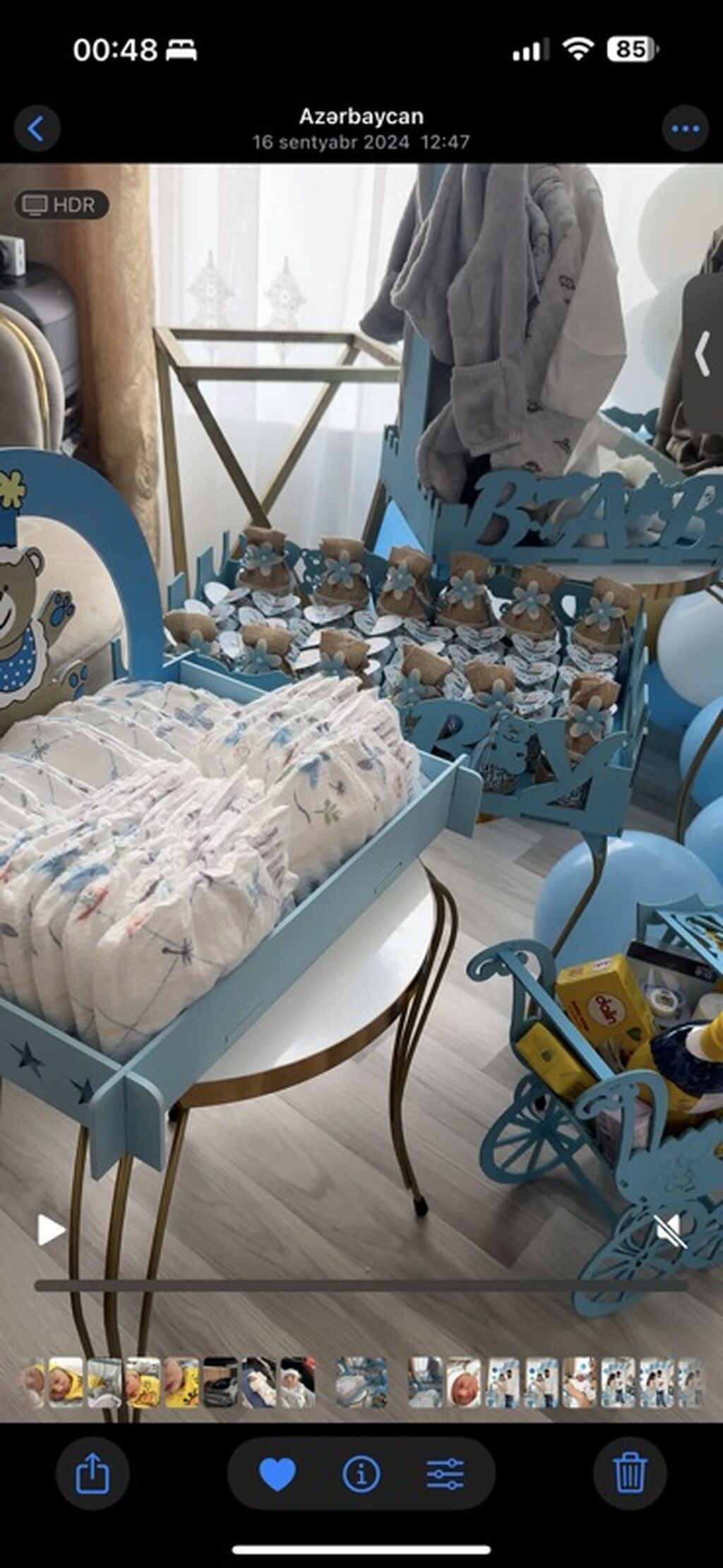 Mavi temalı “Baby Boy” dekor və aksesuar seti - Körpə — Xidmətlər, Masazır (2)