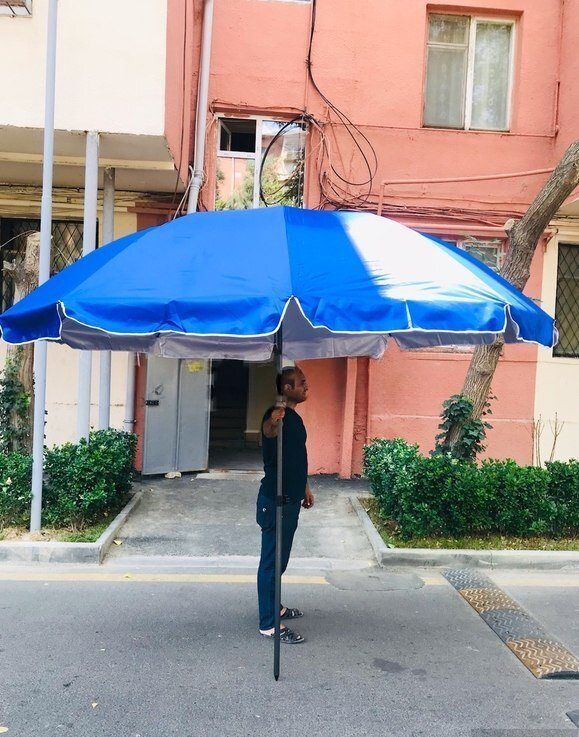 Bağ çətiri Dairəvi, Göy rəng — Bağ çətirləri, Bakı (2)