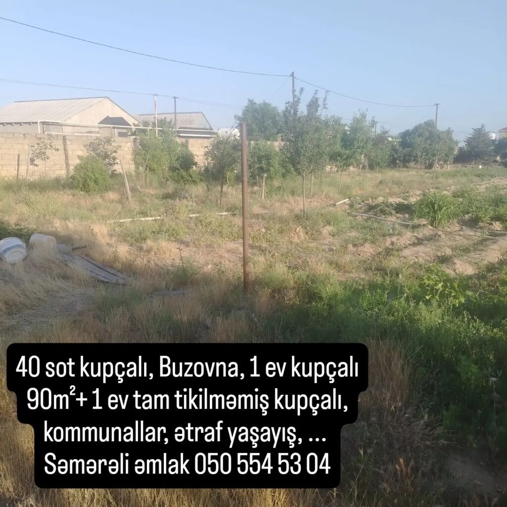 40 sot, Tikinti, Makler, Kupça (Çıxarış) — Torpaq, Bakı