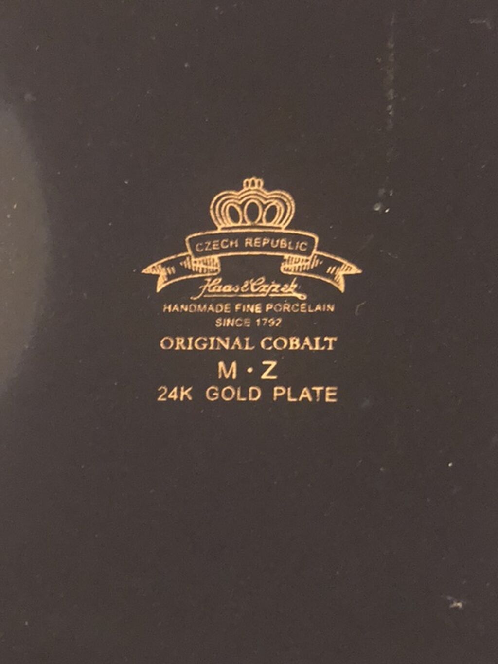 Orijinal Çexiya Kobalt Vaza — Haas & Czjzek (24K Gold Plate) 24 — Mallar, Bakı (4)