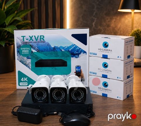 DVR 4 çıxışlidir Təzədir (2026) Telefondan izləmə. 3 ədəd Təzə Demir