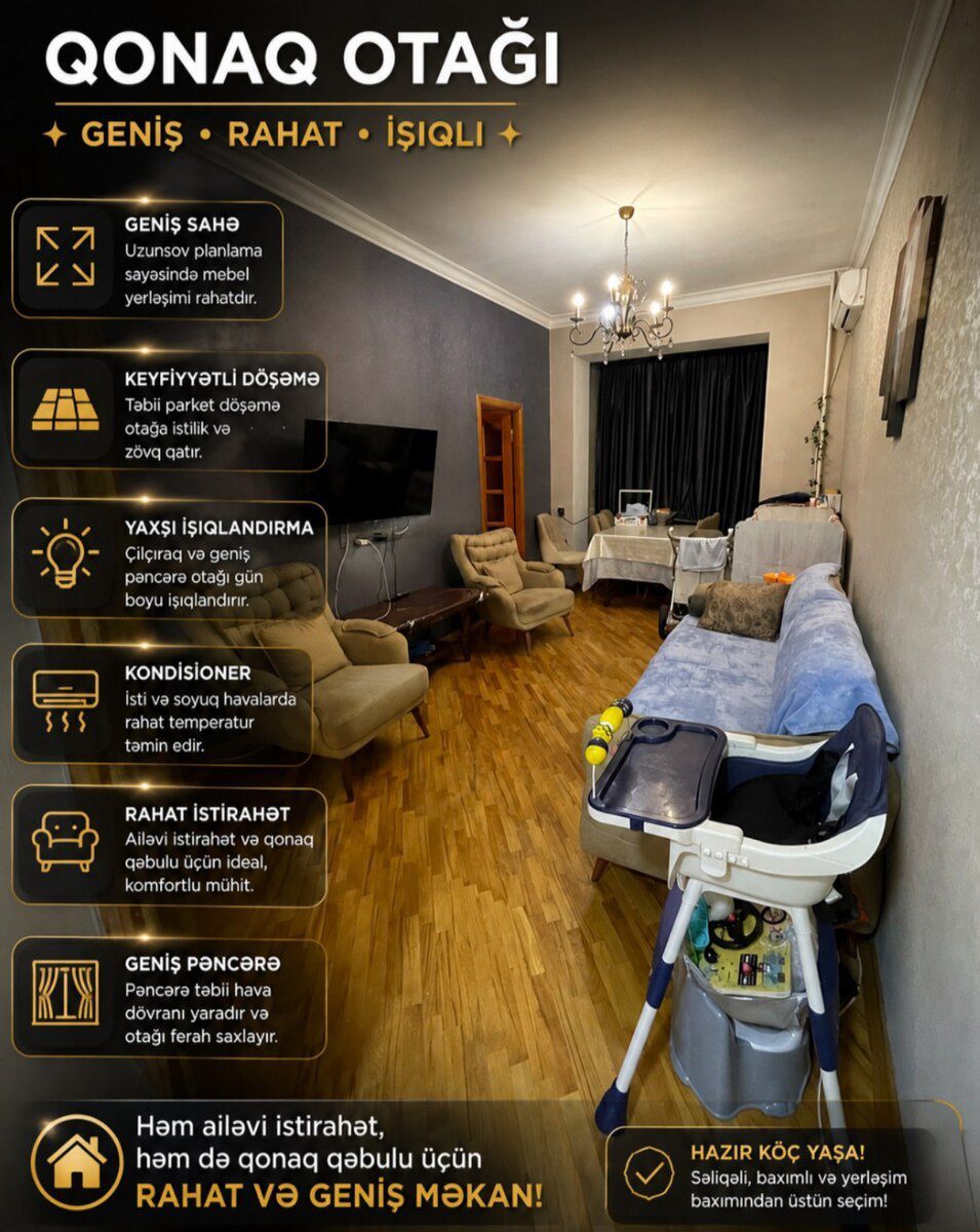 2-otaqlı mənzil, Gənclik m., 38.8 m² — Mənzil, Bakı (3)