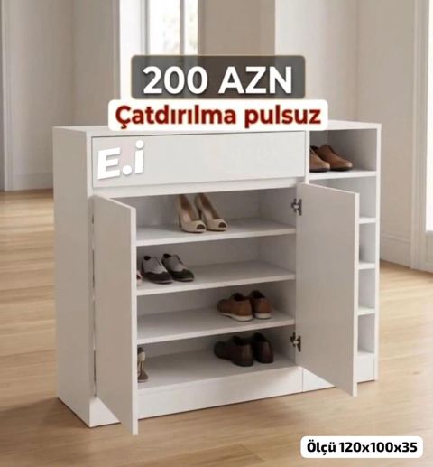*Ayaqqabı dolabı 200AZN Rəng seçimi var *Çatdırılma və — Bakı