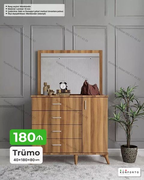 Trümo – 40×180×80 sm - Minimalist skandinaviya tərzində dizayn — Bakı