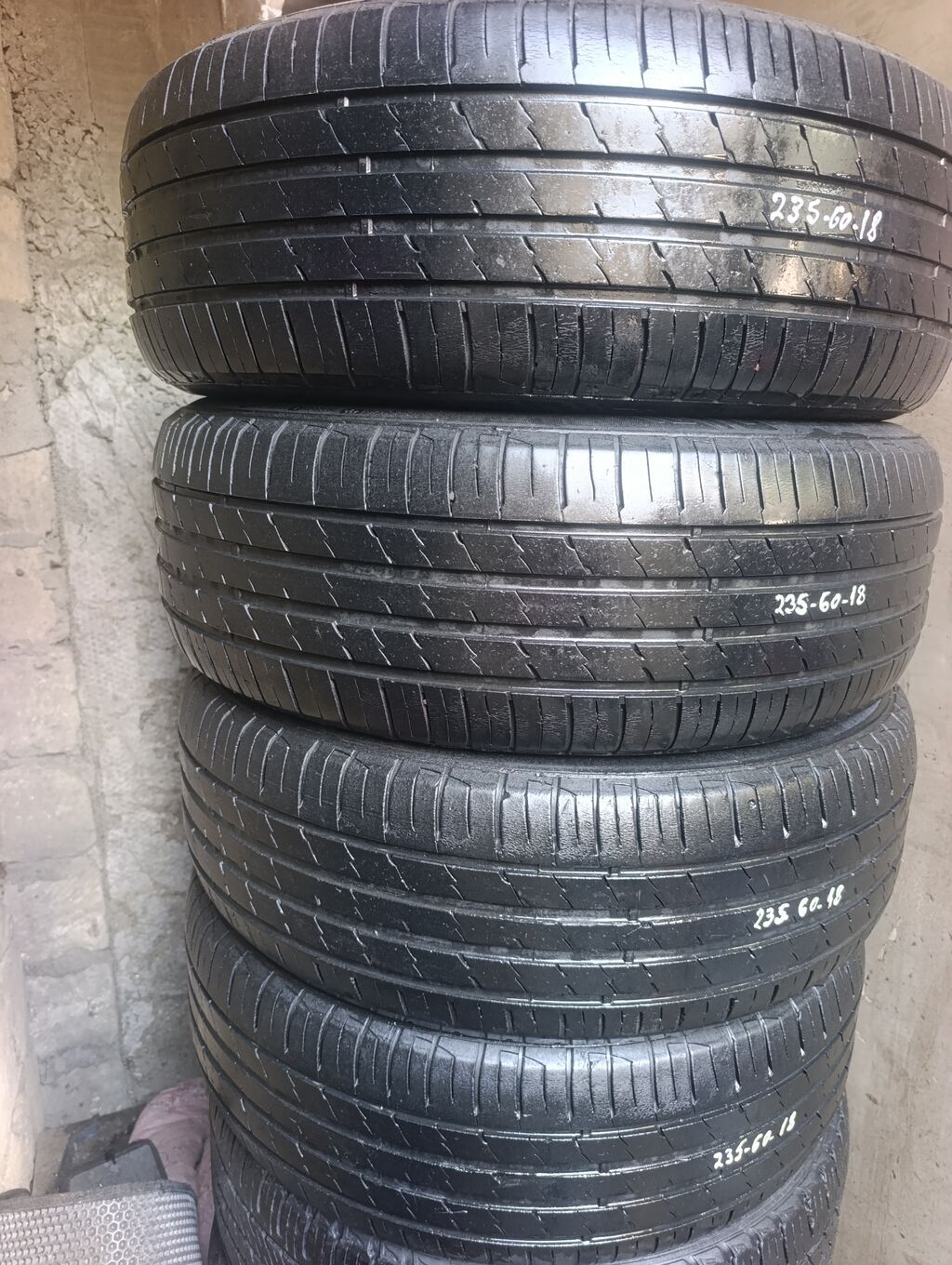 Satılır: 4 ədəd yay mövsümü üçün yol şini dəsti - Ölçü: 235/60 R18 — Təkərlər, Masazır