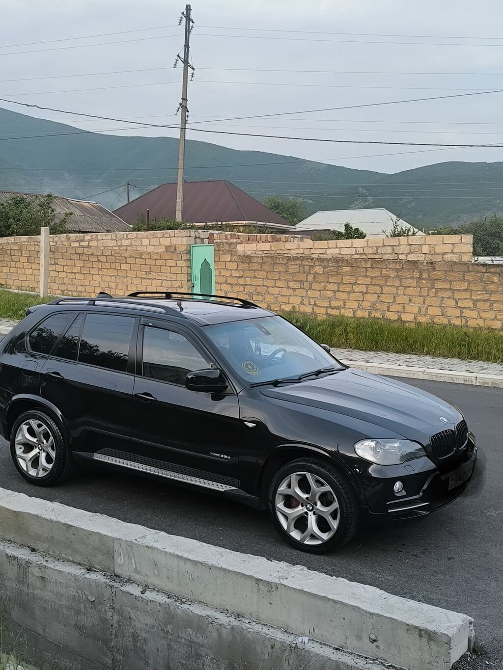 BMW X5 (E70) – qara rəngli, tam ölçülü premium SUV 3 mator dizel M57 — Avto, Şəki