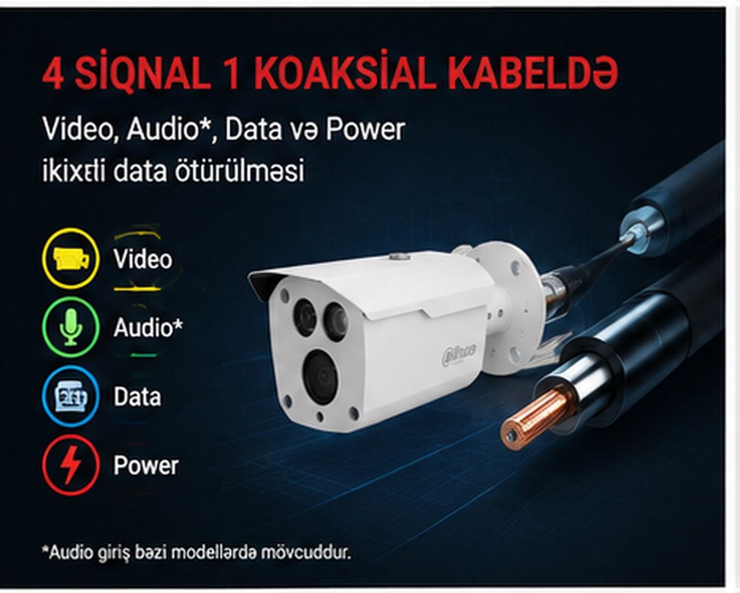 Dahua 2MP kamera 80M IR gecə görüntüsü Hdcvı IP67 — Təhlükəsizlik sistemləri, Bakı (7)