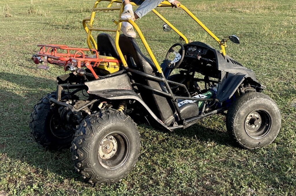 İki nəfərlik off-road buggi - Güclü boru karkaslı şassi, sarı rəngli — Avto, Gəncə (3)