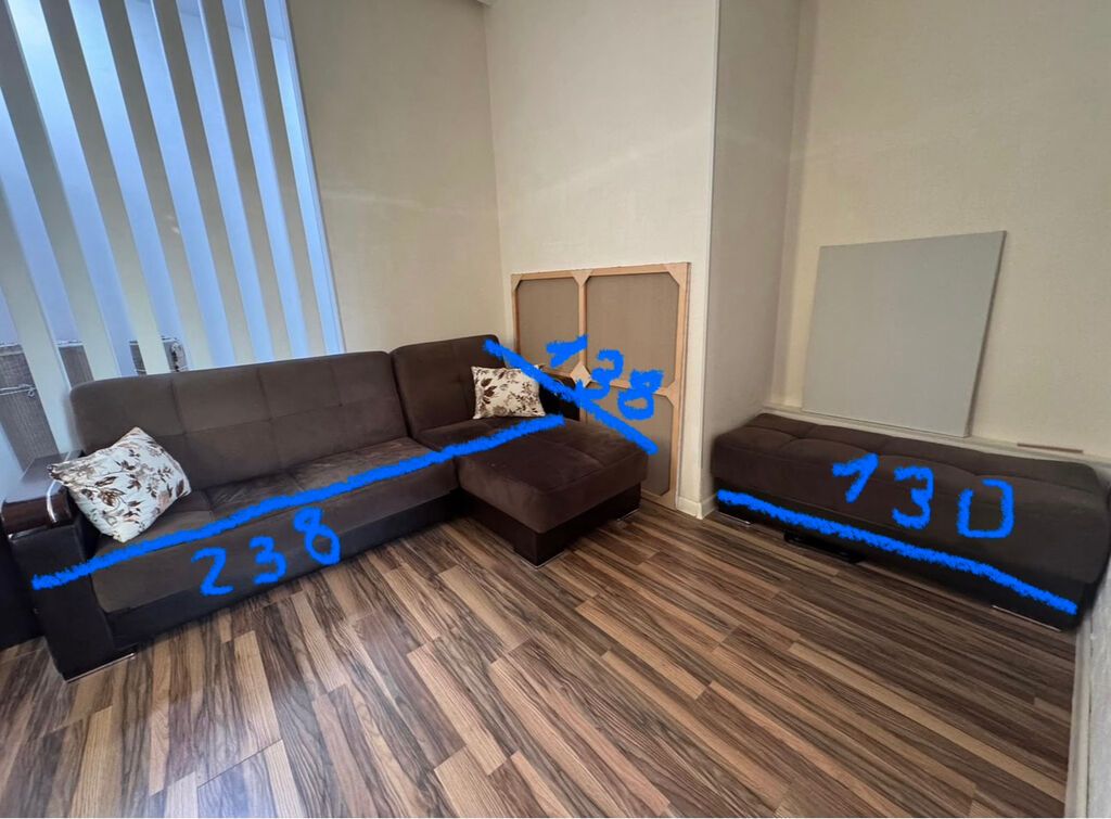 İşlənmiş, Künc divan, Pufik, Divan, Bazalı, Açılan — Mebel, Bakı (2)