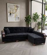 240×150 Ölçüdə Künc Divan Yeni və modern model Geniş, rahat — Fero Mobliya