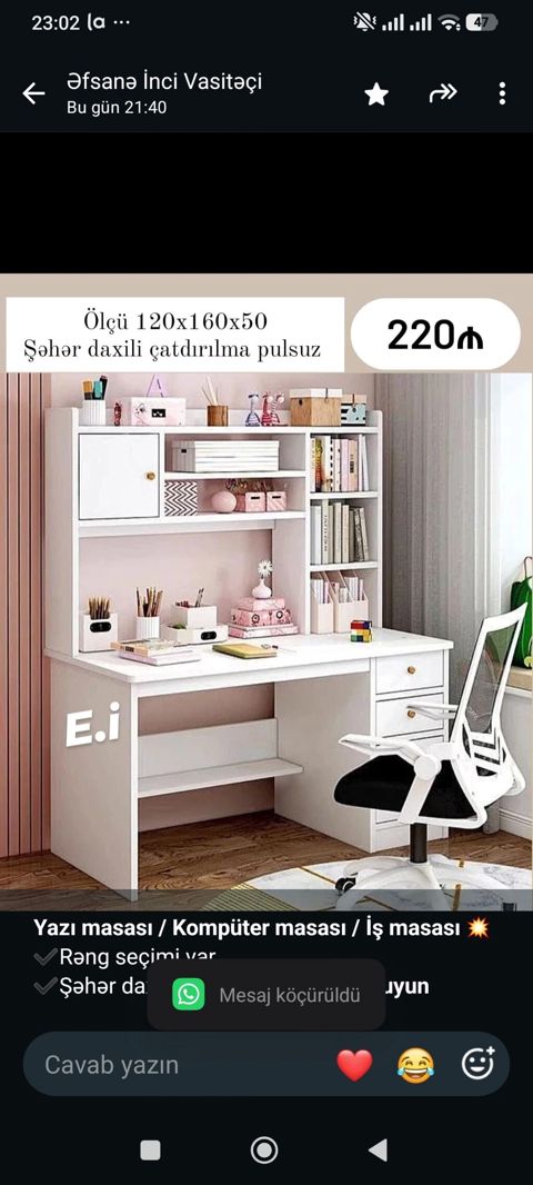 *Yazı masası / Kompüter masası / İş masası Rəng seçimi var — Bakı