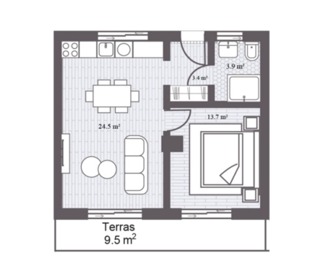 2-otaqlı yeni tikili, Nardaran qəs., 63.9 m² — Mənzil, Bakı (8)