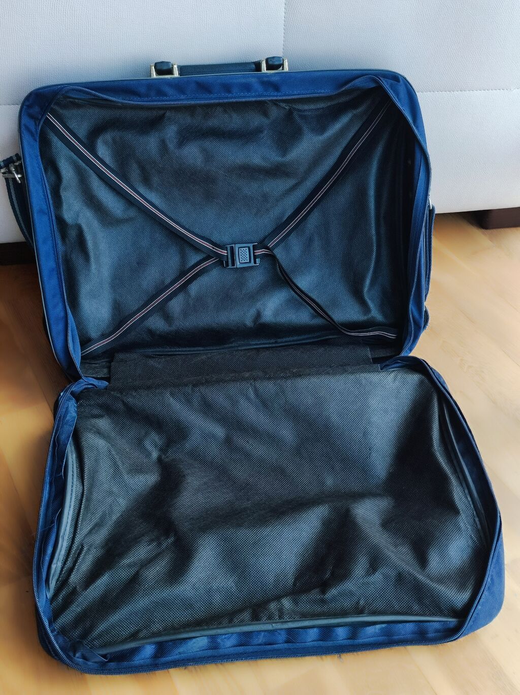 Yüngül səfər çantası – çiyin kəmərli, göy rəng - Material: sıx, suya — Çamadanlar, Bakı (4)