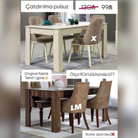 Tək masa Hazır Fabrik istehsalı Tək masa 99₼ Masa hazır Original — Bakı