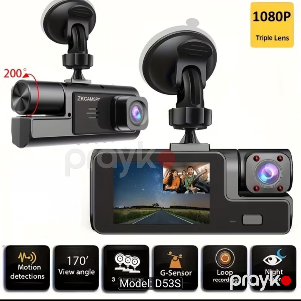 Zkcamspy avtomobil DVR – Model D53S 2 Kamera - 1080P Full HD qeyd — Elektronika, Mingəçevir