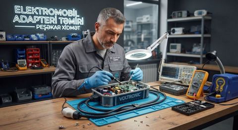 🔌 **Peşəkar elektromobil adapteri təmiri** Elektromobillərin şarj — Bakı