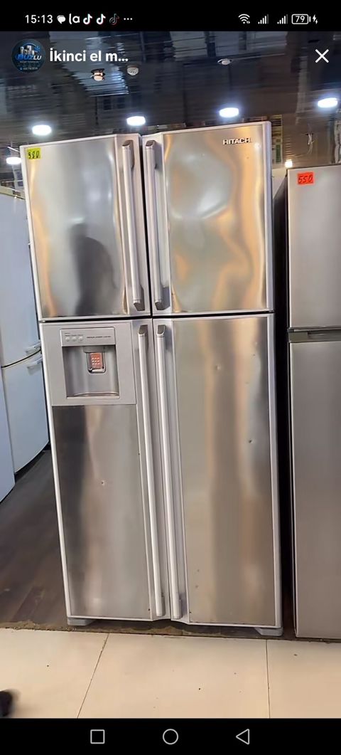 Hitachi dondurucu-soyuducu, fransız qapılı (4 qapı), paslanmayan polad — Digah