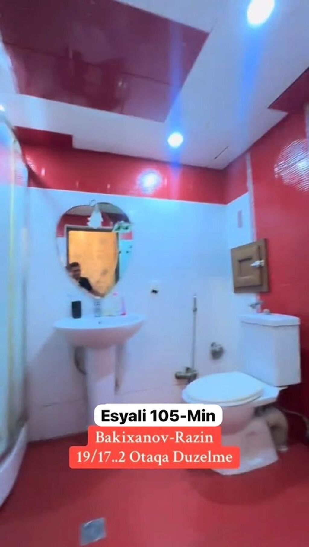 Bakıxanov (Razin) ərazisində 2 otağa düzəlmə mənzil. Eşyalı. Plan və — Daşınmaz əmlak, Digah (2)