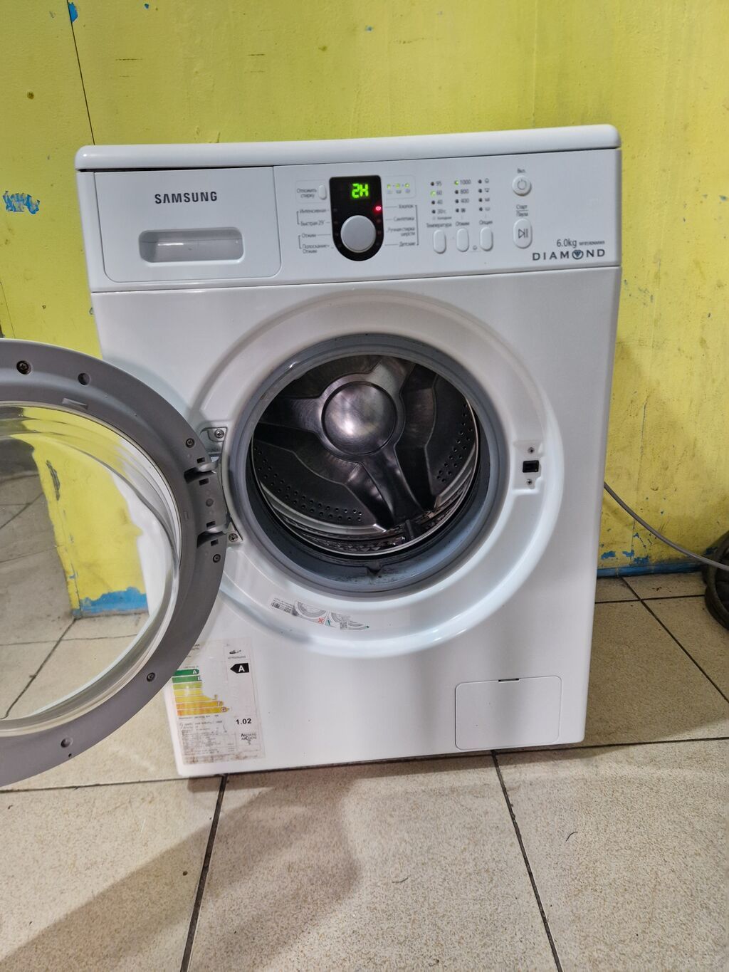 Paltaryuyan maşın Samsung, 6 kq, İşlənmiş, Avtomat, Qurutma var, Kredit yoxdur, Ödənişli çatdırılma — Paltaryuyan maşınlar, Bakı (2)