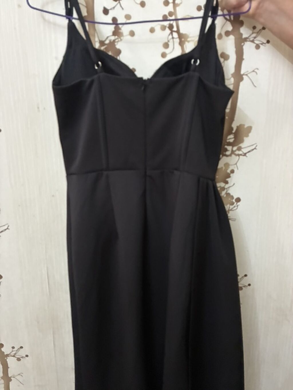 Qara rəngli zərif gecə/libas - Model: Uzun, slinq qayışlı, büstiyer — Şəxsi əşyalar, Bakı (5)