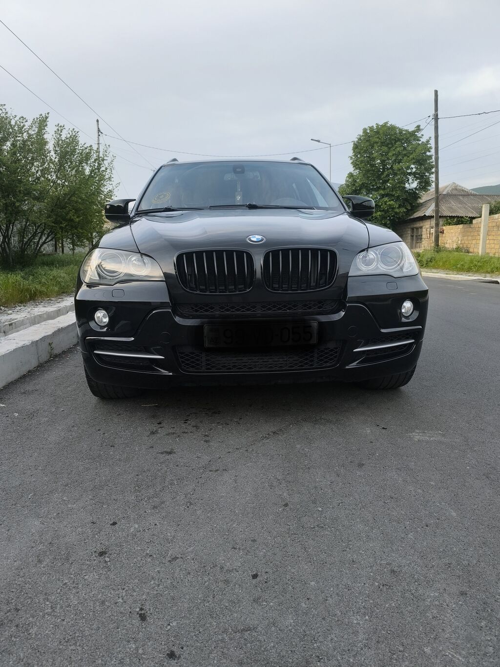 BMW X5 (E70) – qara rəngli, tam ölçülü premium SUV 3 mator dizel M57 — Avto, Şəki (8)
