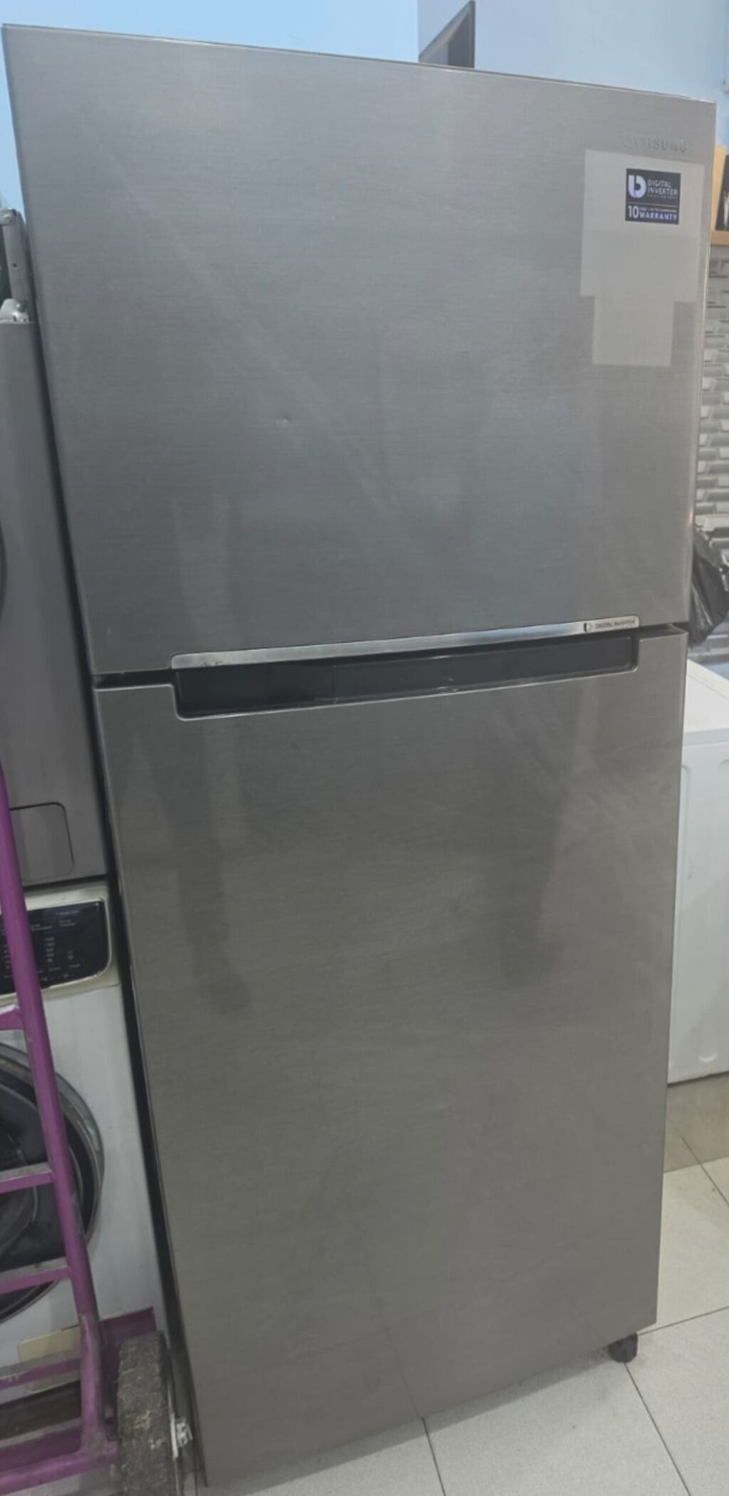 Samsung iki qapılı soyuducu (üstdə dondurucu) - Rəng: inox — Soyuducular, Bakı