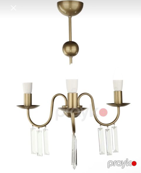 Çılçıraq, 3 lampa, Şüşə — Bakı