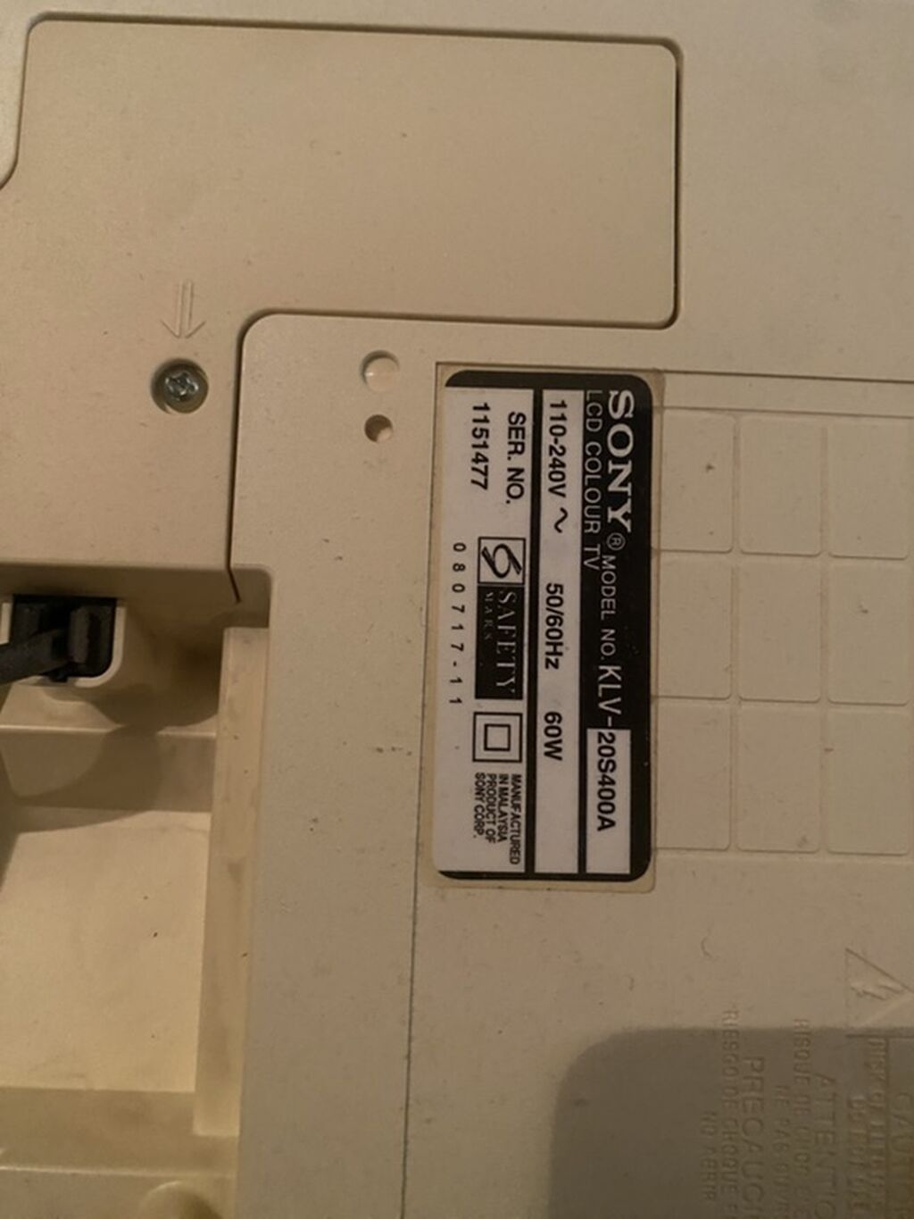 Sony Bravia LCD TV – Model: KLV-20S400A - Ekran: 20" LCD — Televizorlar, Bakı (2)