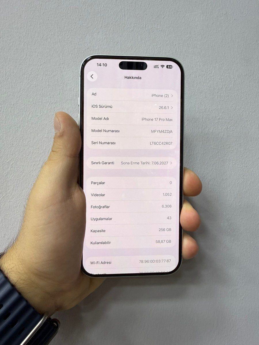 Apple iPhone 17 Pro Max Silver 256GB/12GB — Smartfonlar, Bakı (2)