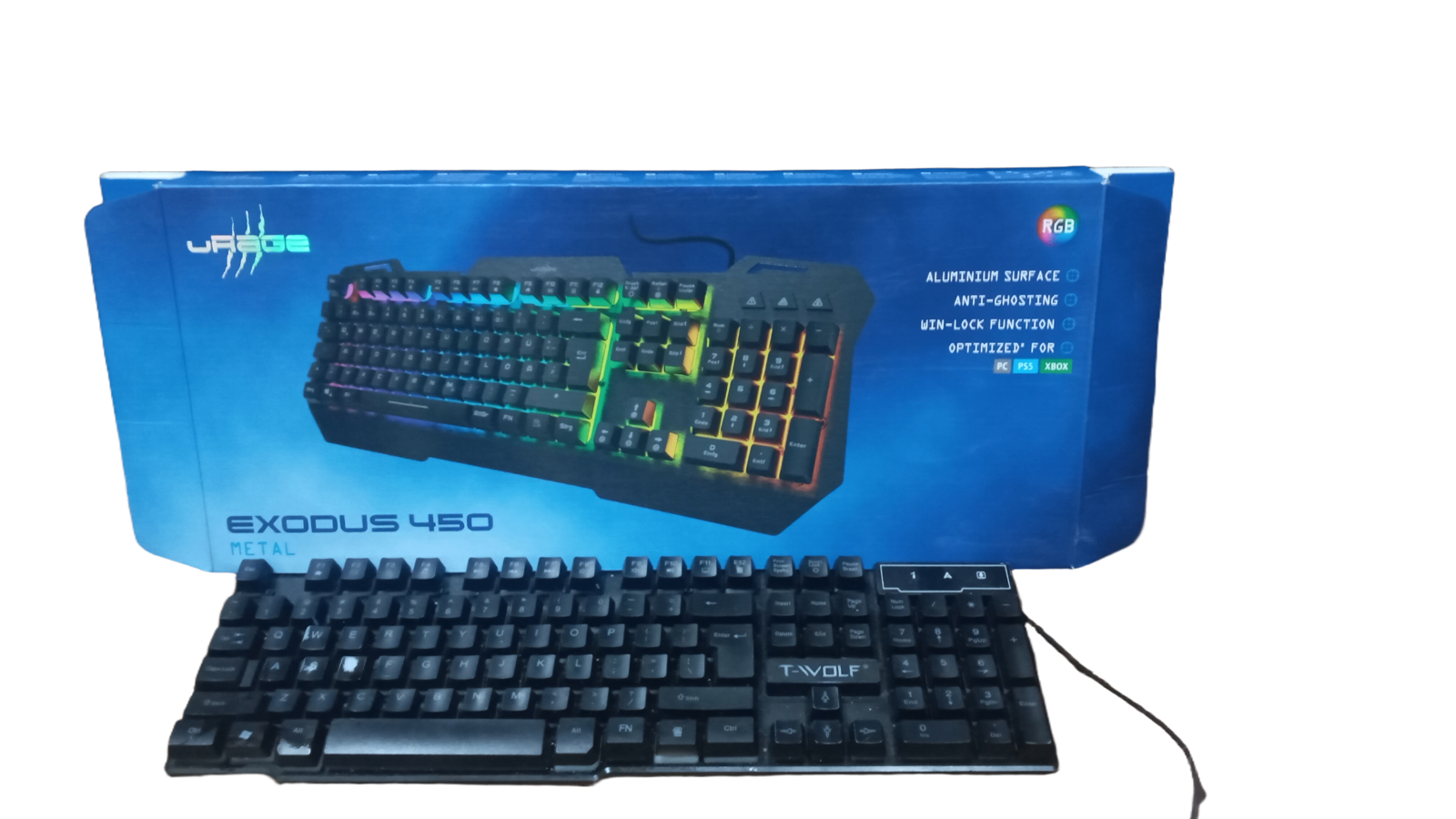 T-WOLF İşıqlı Oyun Klaviaturası — Elektronika