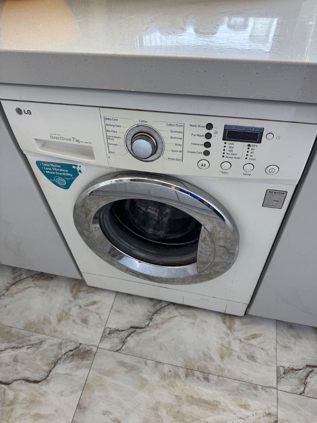 Paltaryuyan maşın LG, 7 kq, İşlənmiş, Avtomat, Qurutmasız — Paltaryuyan maşınlar, Bakı (2)