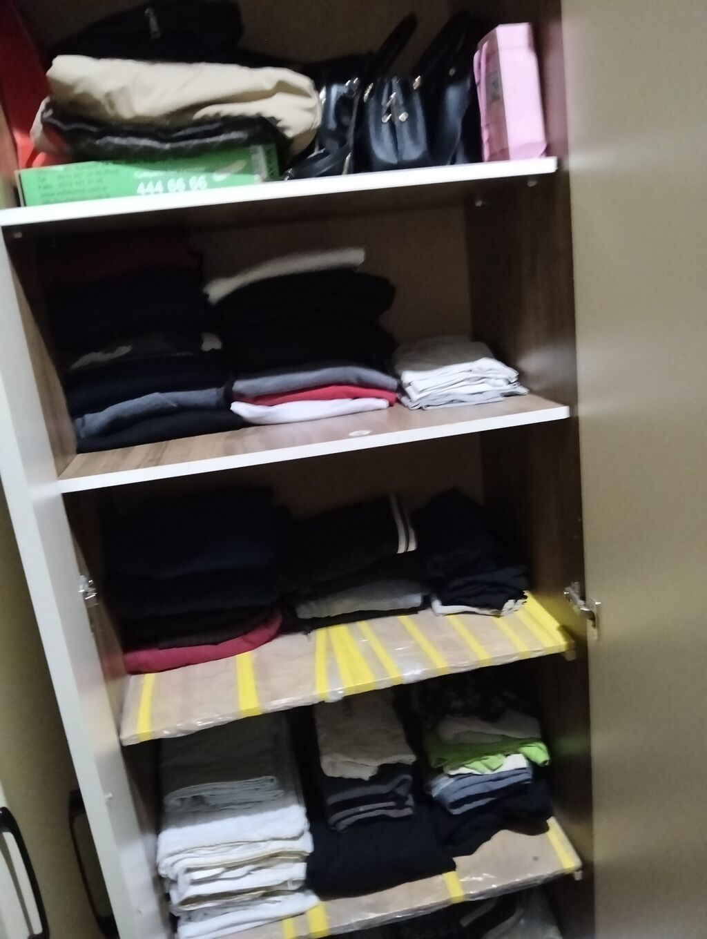 İşlənmiş, 6 qapı, Güzgülü, Bej, Taxta, Açılan, Düz dolab — Mebel, Bakı (4)
