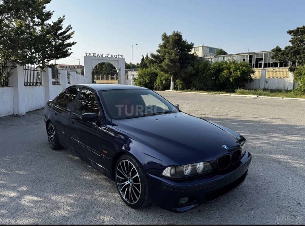 BMW 5 Series E39 sedan - Kuzov: sedan, tünd göy rəng - Mühərrik — Avto, Masazır (7)