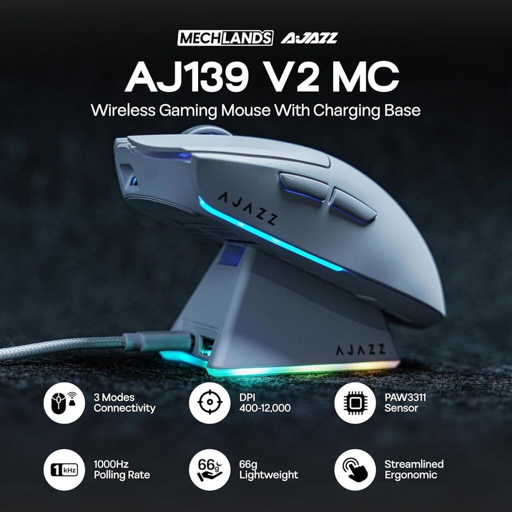 Ajazz AJ139 V2 – Yüngül, Dəqiq və Güclü Oyun Siçanı Oyun — Elektronika, Bakı (2)