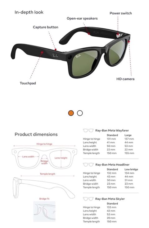 Məhsul: Ray‑Ban Meta ağıllı eynəklər (Wayfarer/Headliner/Skyler — Sumqayıt