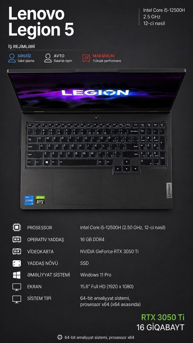 Lenovo Legion 5 — Elektronika, Sumqayıt (2)