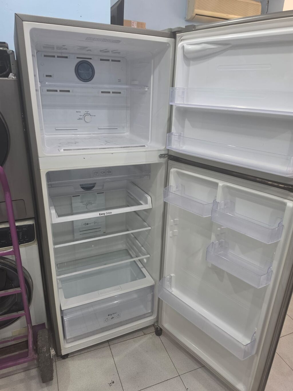 Samsung iki qapılı soyuducu (üstdə dondurucu) - Rəng: inox — Soyuducular, Bakı (2)