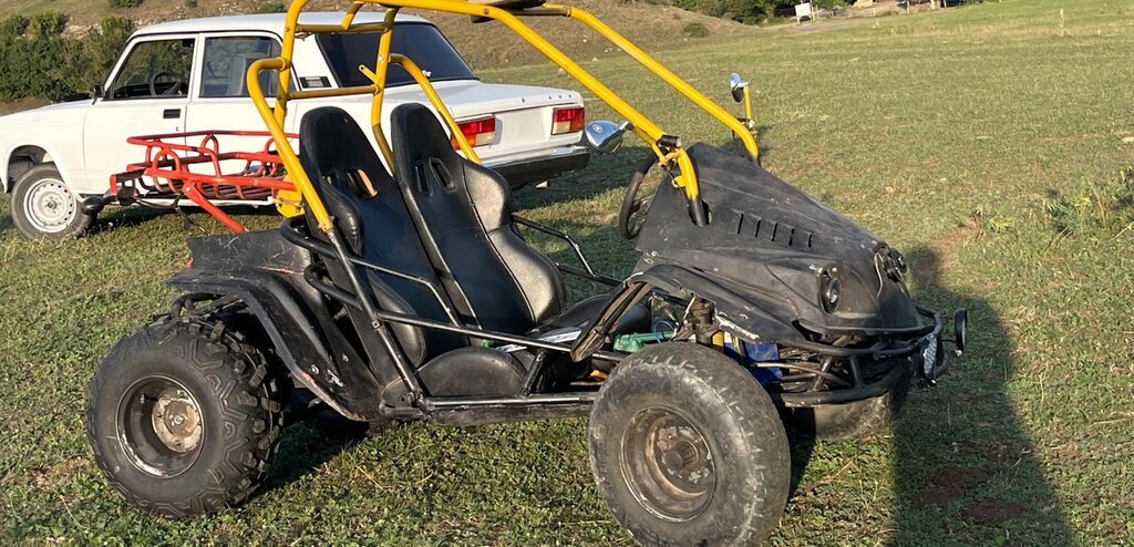 İki nəfərlik off-road buggi - Güclü boru karkaslı şassi, sarı rəngli — Avto, Gəncə (2)