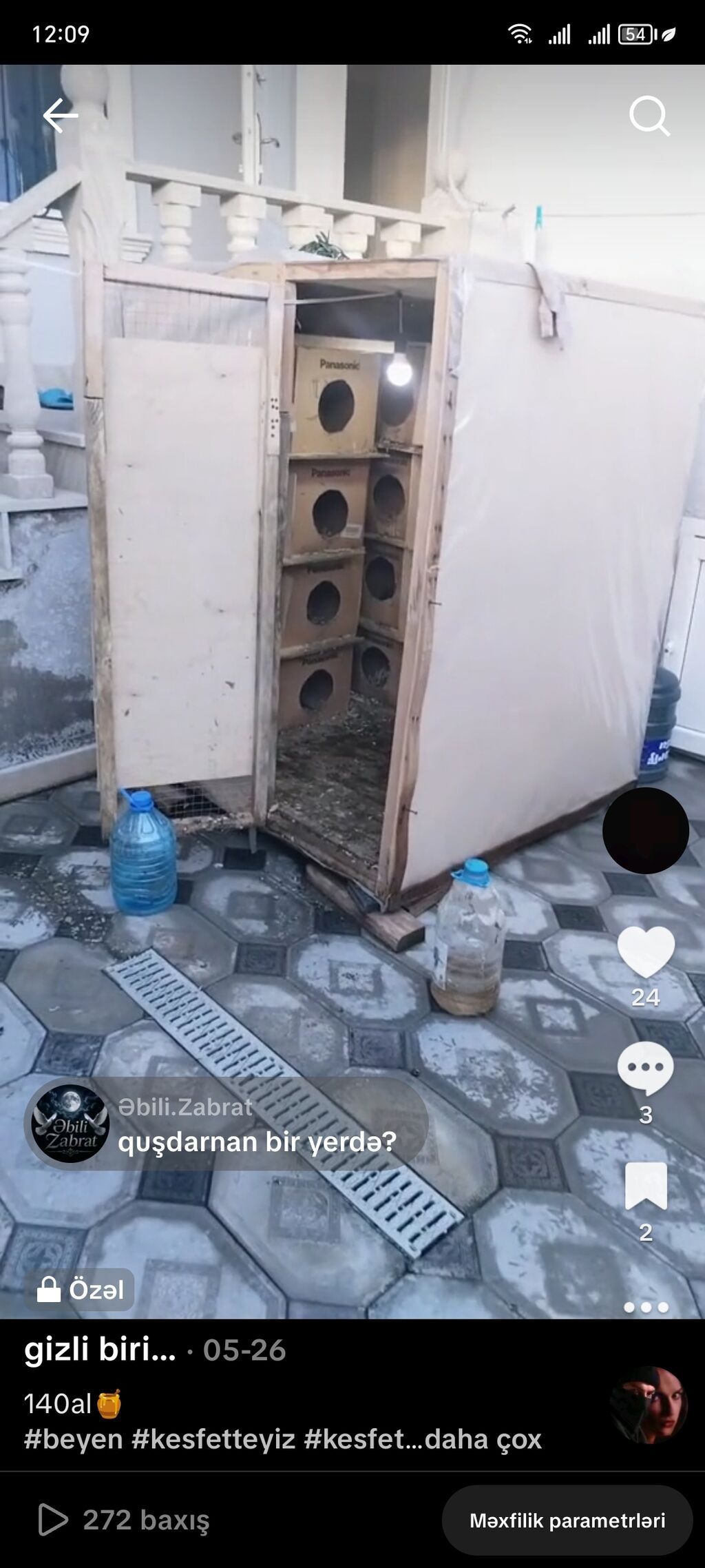 Göyərçin yuvası satılır hündürlüyü 1.50 eni 1.30 uzunu 1. 50 Hər yani — Heyvanlar, Digah (2)