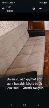 Divan 70 azn qiymət son açlır bazaldı köçlə bağlı ucuz satlır 9 cu — Mebel