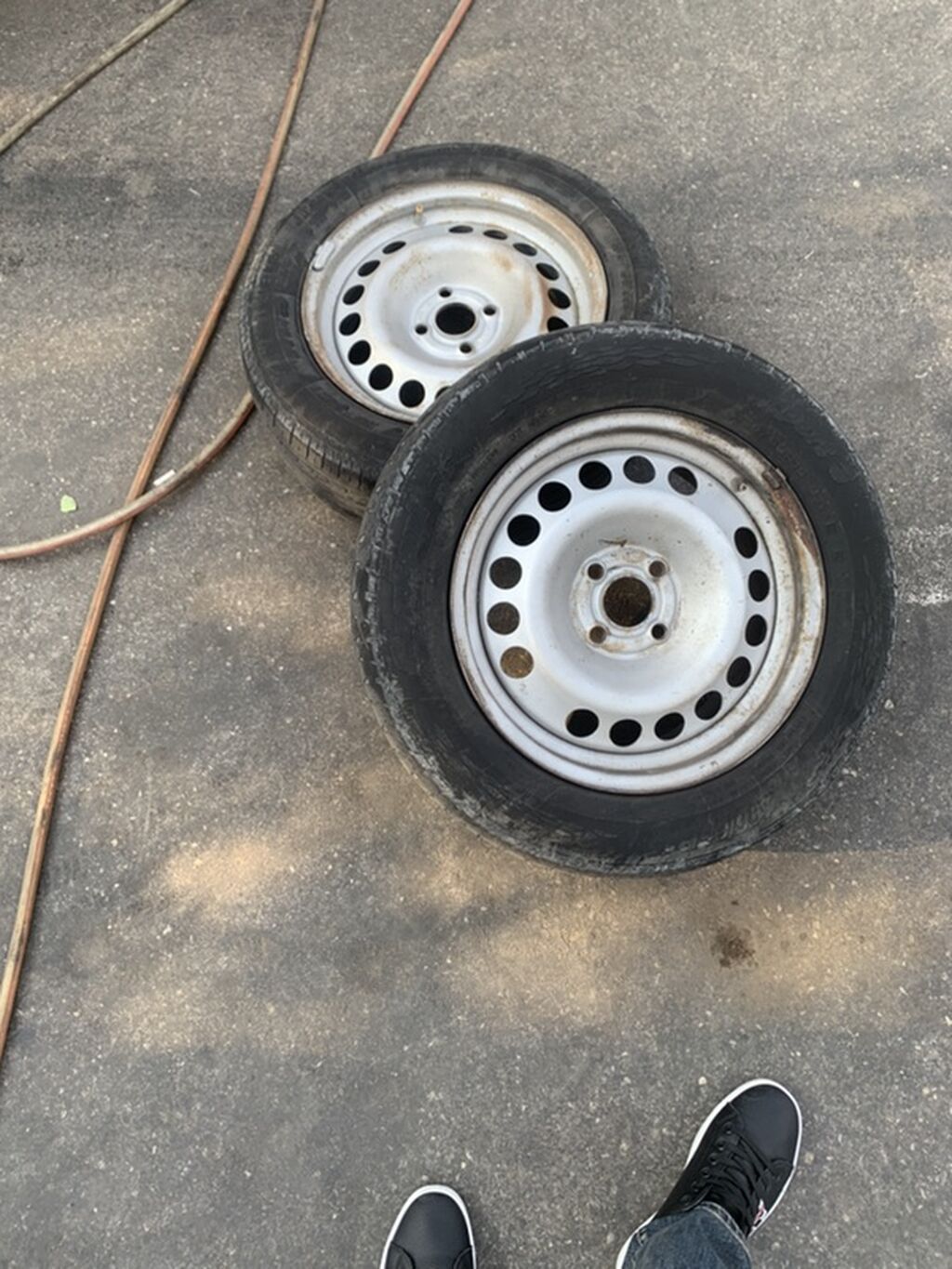 4 ədəd polad disk və təkər komplekti 15 opel diskiso teker qarşğ — Avto, Bakı (3)