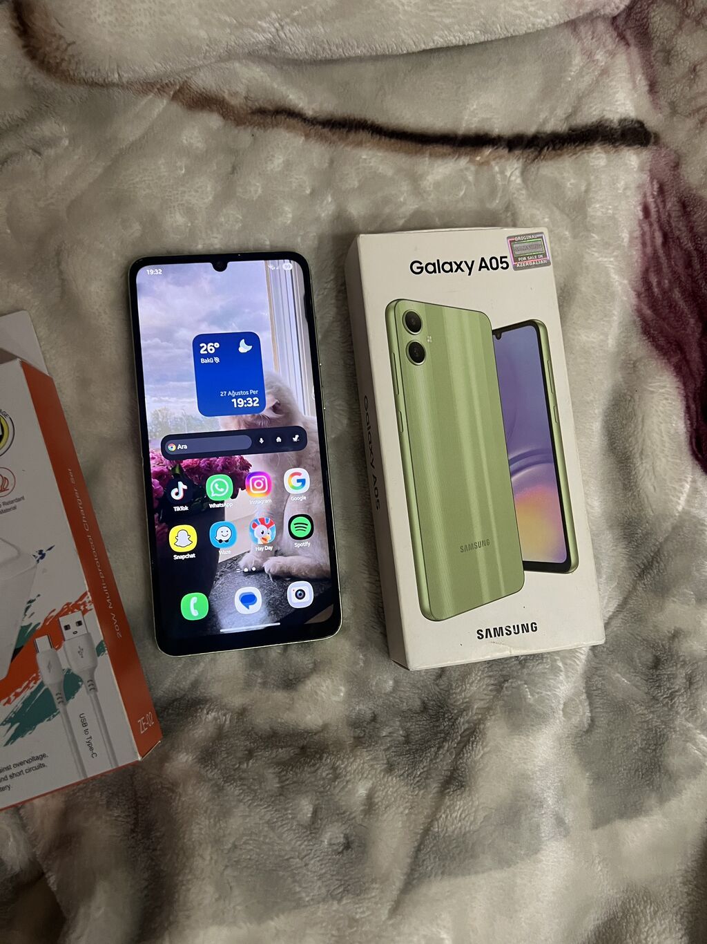 Samsung Galaxy A05, 64 GB, rəng - Yaşıl, Sensor, Face ID — Samsung, Bakı (8)